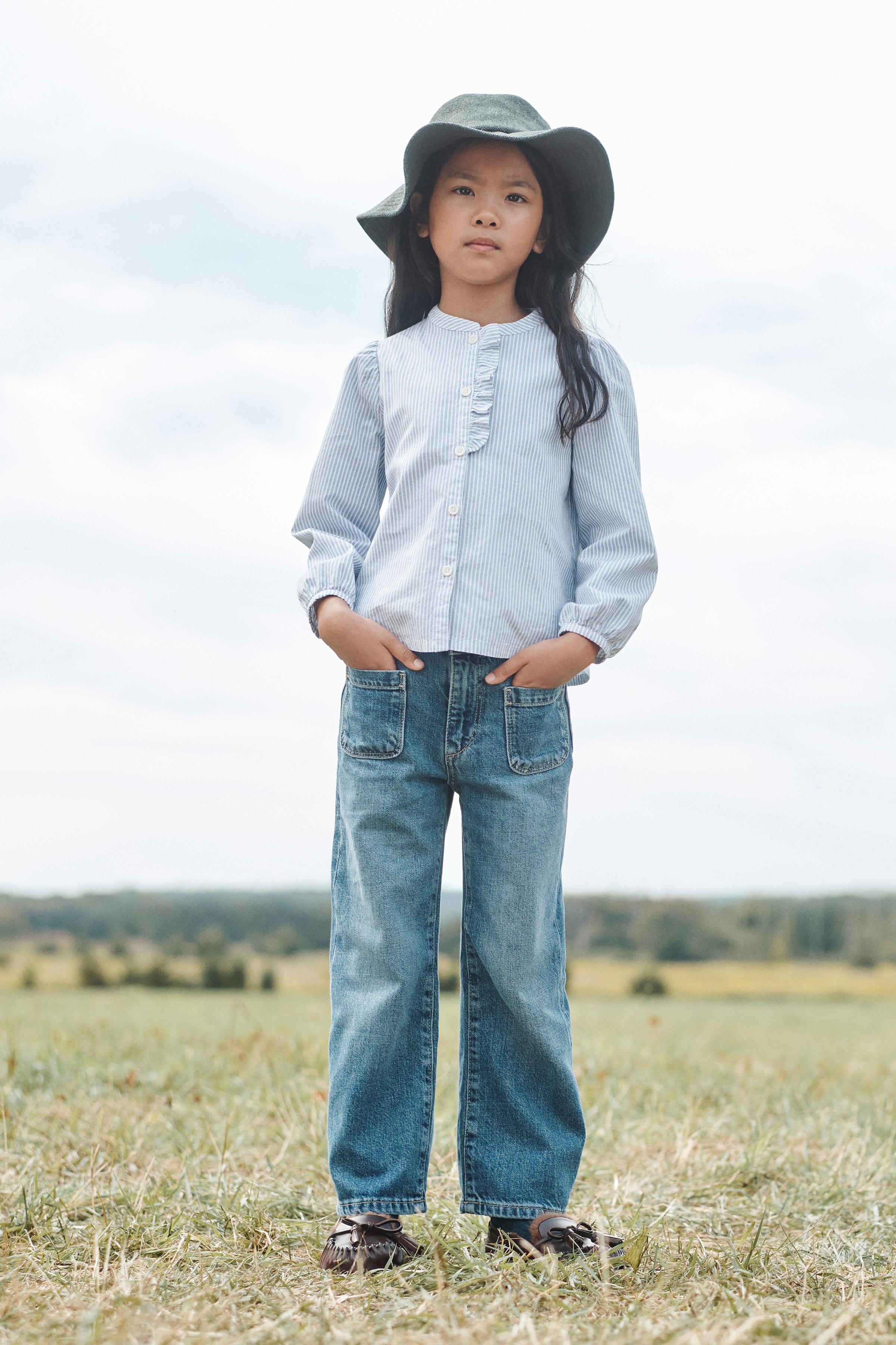 LIMITED EDITION STRIPED SHIRT WITH RUFFLE TRIM